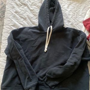 Black Everlane hooded sweatshirt